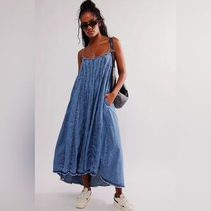Free People Denim Dreams Midi Dress